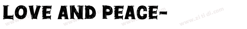 love and peace字体转换